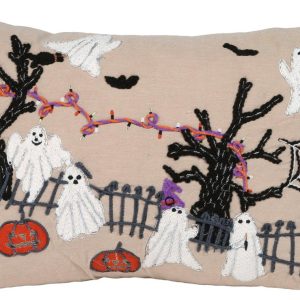 14x20 Spooky Ghost Party Throw Pillow