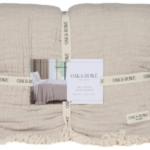 King Size Solid Gauze Decorative Blanket