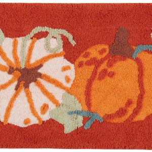 21x34 Harvest Pumpkin Bath Rug