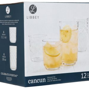 12 Pk Cancun Drinkware Glasses