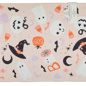 27x45 Pink Halloween Icon Utility Rug