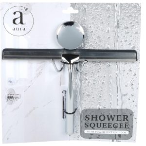 Shower Squeegee w/ Power Suction Hook