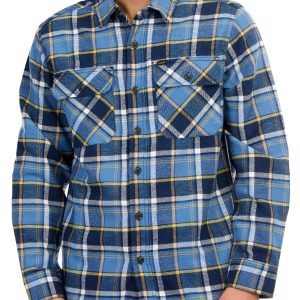 Men's Plaid Button Shacket
