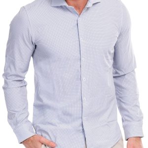 Men's Geo Print Button Down Dress Shirt