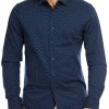 Men's Polka Dot Print Button Down Shirt