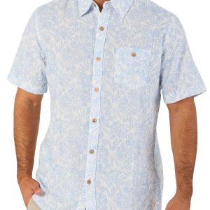 Men's Floral Print Button Down Shirt