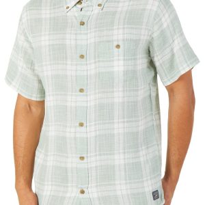 Men's Plaid Button Down Short Sleeve Shirt