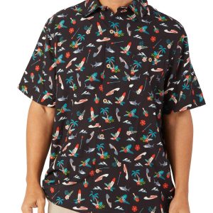 Men's Surfboard Print Button Down Shirt