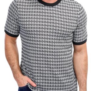 Men's Print Short Sleeve Knit Shirt