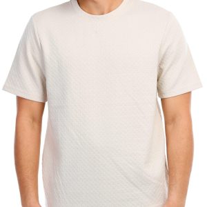 Men's Solid Diamond Print Shirt