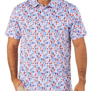 Men's Americana Cocktail Print Polo