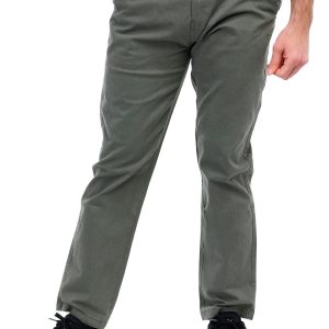 Men's Solid Straight Leg Pants