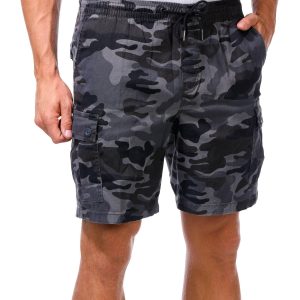 Men's Camo Print Cargo Shorts