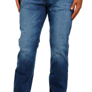 Men's Solid Straight Leg Jeans