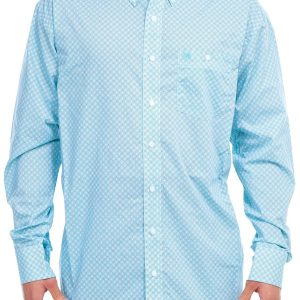 Big Men's Geo Print Button Down Shirt