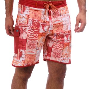 Men's Patch Print Swim Shorts