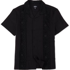 Men's Jacquard Stripe Button Up Shirt