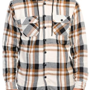 Men's Plaid Hooded Long Sleeve Shirt
