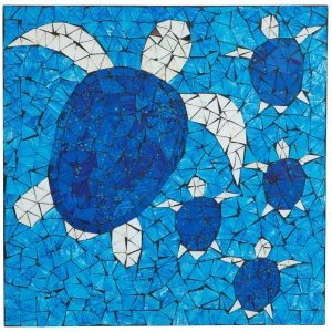 16x16 Mosaic Turtle Wall Accent