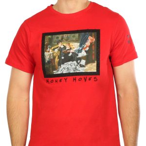 Men's Red Luxury Bear Graphic T-Shirt