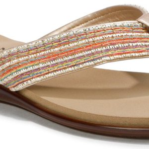 Women's Beaded Stripe Slides