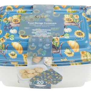 20 Pc 33.8 oz Food Containers with Lids