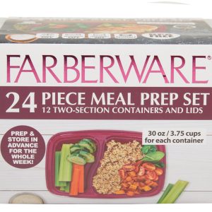 24 Pk Meal Prep Food Containers