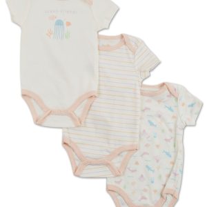 Baby Girls 3 Pk Creepers