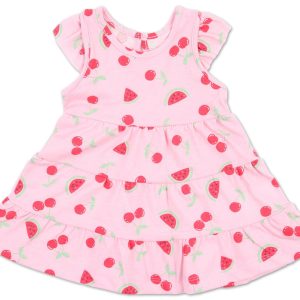 Baby Girls Berry Print Tiered Dress