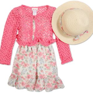 Baby Girls 3 Pc Dress Set