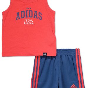 Baby Boys 2 Pc USA Shorts Set