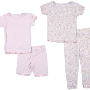 Baby Girls 4 Pc Pajama Set