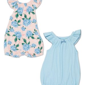 Baby Girls 2 Pk Rompers