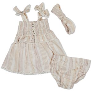 Baby Girls 3 Pc Dress Set