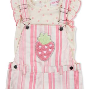 Toddler Girls 3 Pc Shortall Set