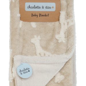 30x40 Giraffe Plush Baby Blanket
