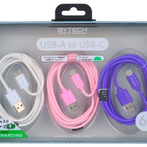 3 Pk Charge & Sync Cable Cords