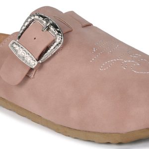 Girls Solid Footbed Mules