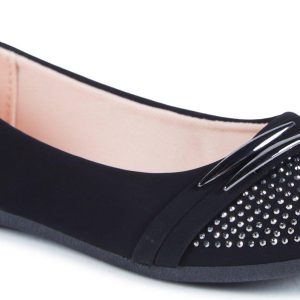 Girls Rhinestone Toe Flats