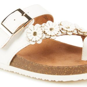 Girls Toe Loop Footbed Sandals