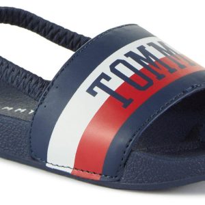 Toddler Boys Stripe Logo Slides