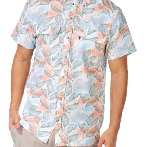 Men's Outdoor Floral Button Down Shirt