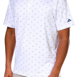 Men's Logo Print Performance Golf Polo