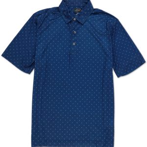 Men's Active Diamond Print Golf Polo Shirt