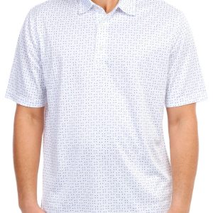 Men's Dot Print Performance Golf Polo