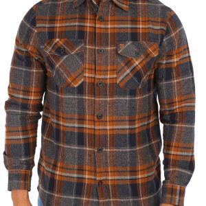 Men's Outdoor Plaid Print Button Down Shirt