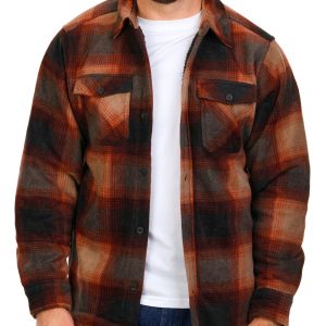 Men's Sherpa Lined Flannel Shacket